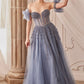 Beaded Strapless V-Neckline Formal Evening Gown by Andrea & Leo Couture - A1338 - Special Occasion