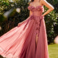 Strapless Chiffon Ruffle A-Line Formal Evening Gown by Andrea & Leo Couture - A1341 - Special Occasion