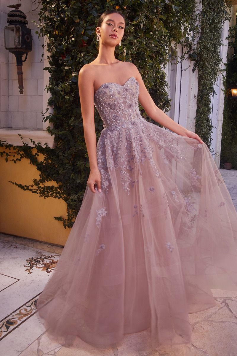 Strapless Sweetheart Neckline A-Line Formal Evening Gown by Andrea & Leo Couture - A1348 - Special Occasion/Curves