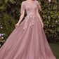 Embellished V-Neckline Layered Tulle Formal Evening Gown by Andrea & Leo Couture - A1351 - Special Occasion/Curves