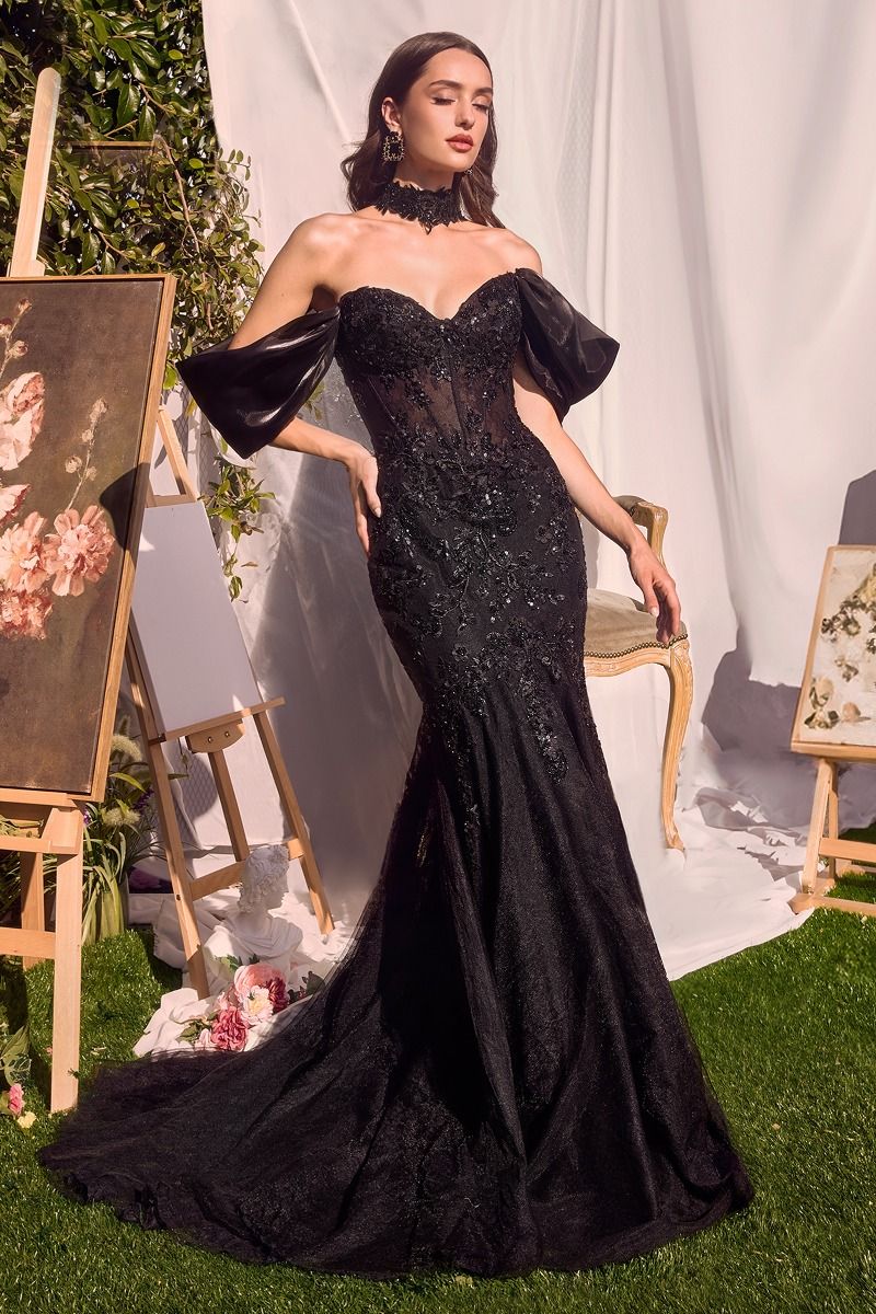 Strapless V-Neck Mermaid Formal Evening Gown by Andrea & Leo Couture - A1354 - Special Occasion/Curves