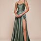 Simple Satin A-Line Dress by Cinderella Divine BD104 - Special Occasion