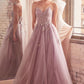 Strapless A-Line Lace & Tulle Gown by Cinderella Divine C148 - Special Occasion