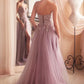 Strapless A-Line Lace & Tulle Gown by Cinderella Divine C148 - Special Occasion