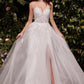 Strapless A-Line Lace & Tulle Bridal Dress by Ladivine C148W - Special Occasion