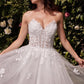 Strapless A-Line Lace & Tulle Bridal Dress by Ladivine C148W - Special Occasion