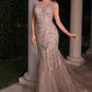 Embellished Floral Mermaid Gown By Ladivine CB128 - Women Evening Formal Gown - Special Occasion