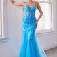 Embellished Strapless Mermaid Gown by Cinderella Divine CB139 - Special Occasion