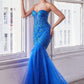 Embellished Strapless Mermaid Gown by Cinderella Divine CB139 - Special Occasion