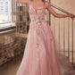 Strapless Layered Tulle Ball Gown By Ladivine CB142 - Women Evening Formal Gown - Special Occasion