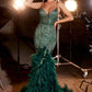 Fully Embellished & Feather Mermaid Gown by Cinderella Divine CC2308 - Special Occasion