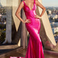 Fitted Glitter Satin Sleeveless Gown by Cinderella Divine CC2346 - Special Occasion