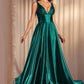 Glimmering Stretch Satin A-Line Gown by Cinderella Divine CC2349 - Special Occasion