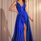 Glimmering Stretch Satin A-Line Gown by Cinderella Divine CC2349 - Special Occasion