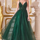 A-Line Layered Tulle Dress by Cinderella Divine - CD0154- Special Occasion/Curves