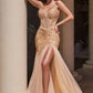 Strapless Sequin Mermaid Gown By Ladivine CD0214 - Women Evening Formal Gown - Special Occasion