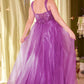 Embellished Strapless A-Line Gown by Cinderella Divine CD0217C - Curves