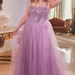 Embellished Strapless A-Line Gown by Cinderella Divine CD0217C - Curves