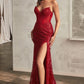 Embellished Strapless Sheath Leg Slit Gown by Cinderella Divine CD0227 - Special Occasion