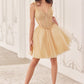 Sequin A-Line V-Neck Tulle Short Dress by Cinderella Divine CD0236 - Special Occasion