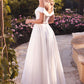 Off the Shoulder Glitter Bridal Ball Gown by Cinderella Divine - CD214WC