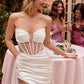 Fitted Satin Strapless Sheath Bridal Gown by Ladivine CD269W