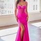 Fitted Glitter Sweetheart Neckline with Crystal Gown by Cinderella Divine CD307 - Special Occasion