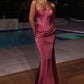 Strapless Soft Satin Mermaid Gown by Cinderella Divine CD326 - Special Occasion