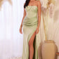 Strapless Soft Satin Mermaid Gown by Cinderella Divine CD326 - Special Occasion