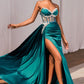 Strapless Satin Sweetheart Neckline Gown by Cinderella Divine CD343 - Special Occasion