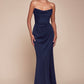 Strapless Scoop Neckline Sheath Gown by Cinderella Divine CD355 - Special Occasion