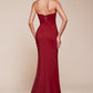 Strapless Scoop Neckline Sheath Gown by Cinderella Divine CD355 - Special Occasion