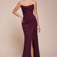 Strapless Scoop Neckline Sheath Gown by Cinderella Divine CD355 - Special Occasion