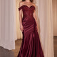 Off The Shoulder Sweetheart Neckline Gown by Cinderella Divine CD803 - Special Occasion/Curves