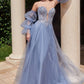 Glitter Tulle Sweetheart Neckline Gown by Cinderella Divine CD830 - Special Occasion/Curves