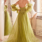 Glitter Tulle Sweetheart Neckline Gown by Cinderella Divine CD830 - Special Occasion/Curves