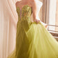 Glitter Tulle Sweetheart Neckline Gown by Cinderella Divine CD830 - Special Occasion/Curves