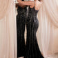 Embellished Fit and Flare Gown by Cinderella Divine CD846 - Special Occasion/Curves