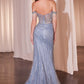 Embellished Off The Shoulder Gown by Cinderella Divine CD848 - Special Occasion/Curves