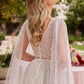 Sparkle Long Sleeves A-Line Bridal Gown by Ladivine - CD852W