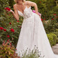 Floral Appliques Layered Lace A-Line Bridal Gown by Ladivine CD857W