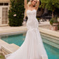 Strapless Mermaid Bridal Gown with Removable Sleeves by Cinderella Divine CD858W