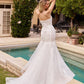 Strapless Mermaid Bridal Gown with Removable Sleeves by Cinderella Divine CD858W