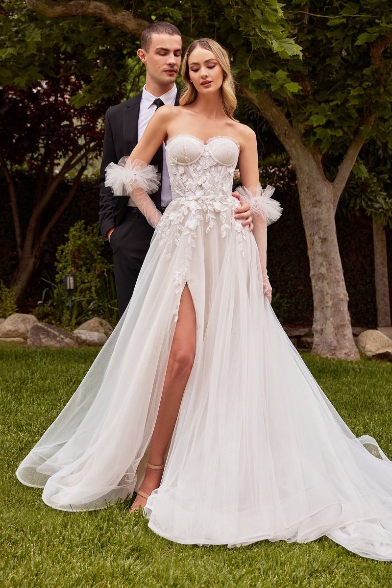 Strapless Sweetheart Neckline A-Line Bridal Gown by Ladivine CD859W