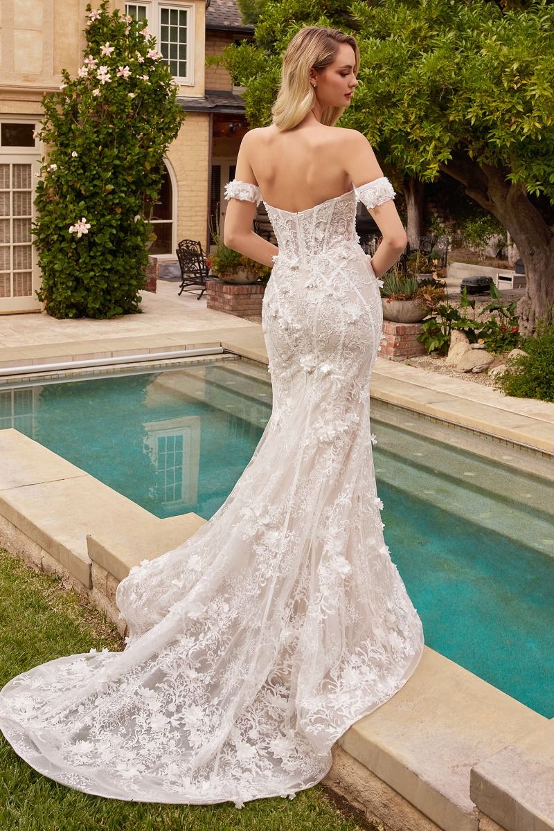 Strapless Off The Shoulder Bridal Gown by Ladivine CD861W