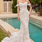 Strapless Off The Shoulder Bridal Gown by Ladivine CD861W