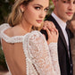 Lace V-Neckline with Removable Sleeves Bridal Gown by Ladivine CD862W