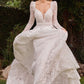 Lace V-Neckline with Removable Sleeves Bridal Gown by Ladivine CD862W