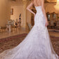 Strapless Lace Tulle Mermaid Bridal Gown by Cinderella Divine CD928