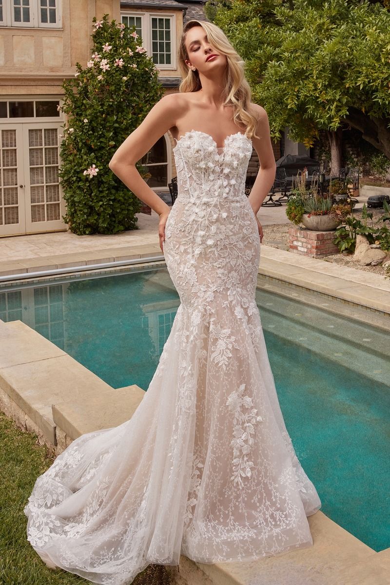 Strapless Sweetheart Neckline Mermaid Bridal Gown by Ladivine CDS431W